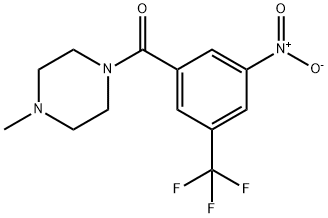 (3-nitro-5-(trifluoromethyl)phenyl)-(4-methylpiperazin-1-yl)methanone 구조식 이미지