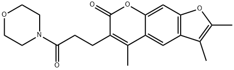 2,3,5-trimethyl-6-[3-(4-morpholinyl)-3-oxopropyl]-7H-furo[3,2-g]chromen-7-one 구조식 이미지