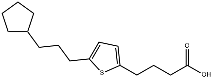 4-(5-(3-Cyclopentylpropyl)thiophen-2-yl)butanoic acid 구조식 이미지