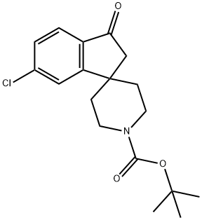tert-Butyl 3-oxo-6-chloro-2,3-dihydrospiro[indene-1,4'-piperidine]-1'-carboxylate Structure