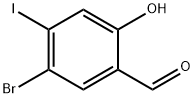 5-bromo-2-hydroxy-4-iodobenzaldehyde 구조식 이미지