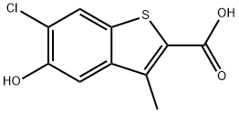 6-Chloro-5-hydroxy-3-methylbenzo[b]thiophene-2-carboxylic acid 구조식 이미지