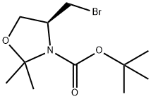 tert-butyl (4S)-4-(bromomethyl)-2,2-dimethyl-1,3-oxazolidine-3-carboxylate 구조식 이미지