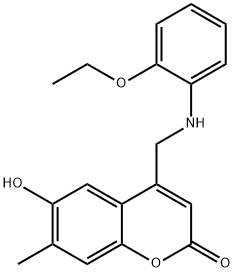 4-{[(2-ethoxyphenyl)amino]methyl}-6-hydroxy-7-methyl-2H-chromen-2-one Structure