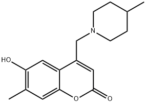 6-hydroxy-7-methyl-4-[(4-methylpiperidin-1-yl)methyl]-2H-chromen-2-one 구조식 이미지