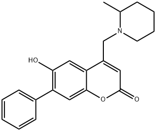 6-hydroxy-4-[(2-methylpiperidin-1-yl)methyl]-7-phenyl-2H-chromen-2-one Structure