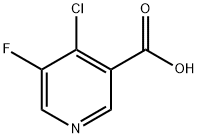 4-클로로-5-플루오로피리딘-3-카르복실산 구조식 이미지
