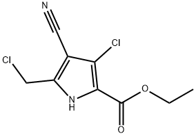 Ethyl 3-chloro-5-(chloromethyl)-4-cyano-1H-pyrrole-2-carboxylate Structure