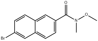 6-bromo-N-methoxy-N-methyl-2-Naphthalenecarboxamide 구조식 이미지