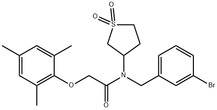 N-(3-bromobenzyl)-N-(1,1-dioxidotetrahydro-3-thienyl)-2-(mesityloxy)acetamide Structure