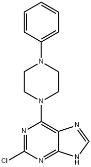 2-chloro-6-(4-phenyl-1-piperazinyl)-9H-Purine 구조식 이미지