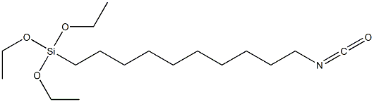 Silane, triethoxy(10-isocyanatodecyl)-
 Structure