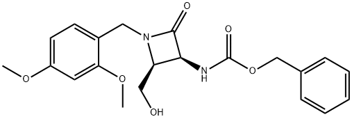 benzyl((2S,3S)-1-(2,4-dimethoxybenzyl)-2-(hydroxymethyl)-4-oxoazetidin-3-yl)carbamate 구조식 이미지