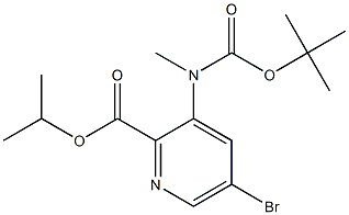 tert-butyl 2-(isopropoxycarbonyl)-5-bromopyridin-3-ylmethylcarbamate Structure