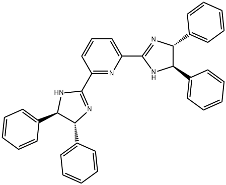 2,6-bis[(4R,5R)-4,5-dihydro-4,5-diphenyl-1H-imidazol-2-yl]-Pyridine Structure