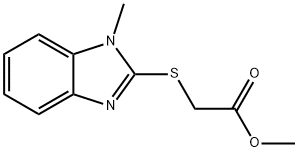 methyl 2-(1-methyl-1H-benzo[d]imidazol-2-ylthio)acetate Structure