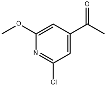 1-(2-Chloro-6-methoxypyridin-4-yl)ethanone 구조식 이미지
