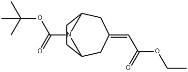 tert-butyl 3-ethoxycarbonylmethylene-8-aza-bicyclo[3.2.1]octane-8-carboxylate 구조식 이미지