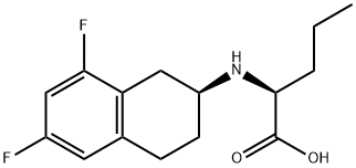 L-Norvaline, N-[(2S)-6,8-difluoro-1,2,3,4-tetrahydro-2-naphthalenyl]- Structure