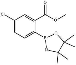 methyl 5-chloro-2-(4,4,5,5-tetramethyl-1,3,2-dioxaborolan-2-yl)benzoate 구조식 이미지