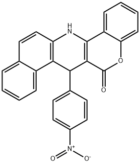 7-(4-nitrophenyl)-7,14-dihydro-6H-benzo[f]chromeno[4,3-b]quinolin-6-one 구조식 이미지