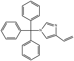1-트리틸-4-비닐-1H-이미다졸 구조식 이미지