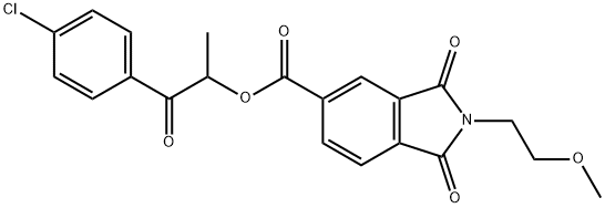 1-(4-chlorophenyl)-1-oxopropan-2-yl 2-(2-methoxyethyl)-1,3-dioxoisoindoline-5-carboxylate 구조식 이미지