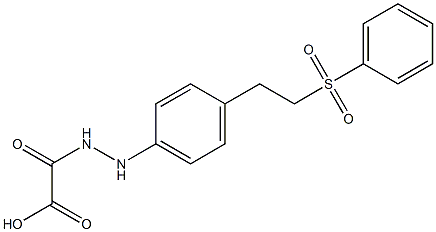 2-oxo-2-(2-(4-(2-(phenylsulfonyl)ethyl)phenyl)hydrazinyl)aceticacid Structure