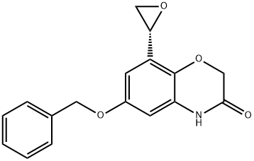 (R)-6-Benzyloxy-8-(oxiran-2-yl)-4H-benzo[1,4]oxazin-3-one 구조식 이미지
