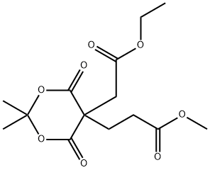 methyl 3-(5-(2-ethoxy-2-oxoethyl)-2,2-dimethyl-4,6-dioxo-1,3-dioxan-5-yl)propanoate Structure