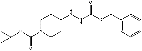 tert-Butyl 4-(2-(benzyloxycarbonyl)hydrazinyl)piperidine-1-carboxylate Structure