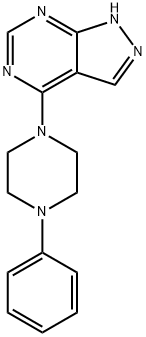 4-(4-phenylpiperazin-1-yl)-2H-pyrazolo[3,4-d]pyrimidine Structure