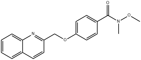 4-((quinolin-2-yl)methoxy)-N-methoxy-N-methylbenzamide Structure