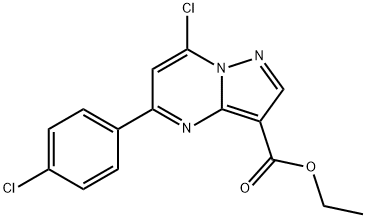 Ethyl 7-chloro-5-(4-chlorophenyl)pyrazolo[1,5-a]pyrimidine-3-carboxylate Structure