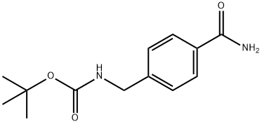 tert-부틸4-카르바모일벤질카르바메이트 구조식 이미지