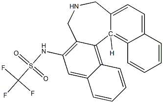 N-[(11bS)-4,5-Dihydro-3H-dinaphtho[2,1-c:1',2'-e]azepin-2-yl]trifluoromethanesulfonamide 구조식 이미지