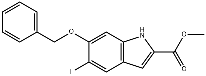 6-Benzyloxy-5-fluoro-1H-indole-2-carboxylic acid methyl ester 구조식 이미지