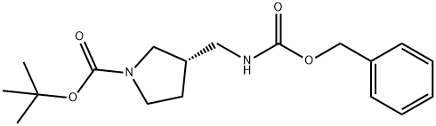 tert-butyl (3S)-3-({[(benzyloxy)carbonyl]amino}methyl)pyrrolidine-1-carboxylate Structure