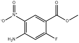 4-Amino-2-fluoro-5-nitro-benzoic acid methyl ester 구조식 이미지