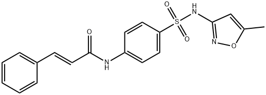 (2E)-N-{4-[(5-methyl-1,2-oxazol-3-yl)sulfamoyl]phenyl}-3-phenylprop-2-enamide Structure