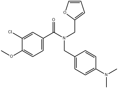 3-chloro-N-[4-(dimethylamino)benzyl]-N-(2-furylmethyl)-4-methoxybenzamide Structure