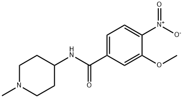 3-methoxy-N-(1-methylpiperidin-4-yl)-4-nitrobenzamide 구조식 이미지