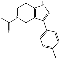 1h-pyrazolo[4,3-c]pyridine,5-acetyl-3-(4-fluorophenyl)-4,5,6,7-tetrahydro- 구조식 이미지