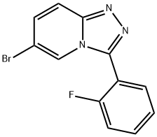 6-Bromo-3-(2-fluorophenyl)-[1,2,4]triazolo[4,3-a]pyridine 구조식 이미지