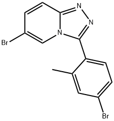 6-Bromo-3-(4-bromo-2-methylphenyl)-[1,2,4]triazolo[4,3-a]pyridine 구조식 이미지
