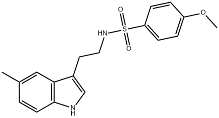 4-methoxy-N-[2-(5-methyl-1H-indol-3-yl)ethyl]benzenesulfonamide Structure