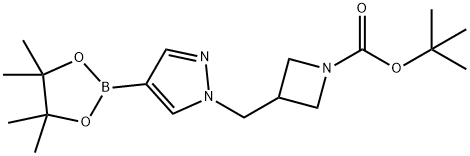 tert-butyl 3-{[4-(tetramethyl-1,3,2-dioxaborolan-2-yl)-1H-pyrazol-1-yl]methyl}azetidine-1-carboxylate Structure