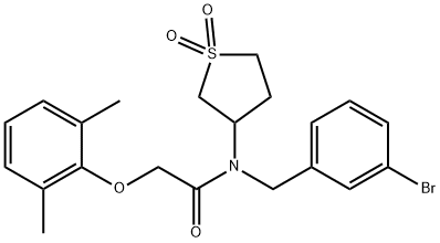 N-(3-bromobenzyl)-2-(2,6-dimethylphenoxy)-N-(1,1-dioxidotetrahydro-3-thienyl)acetamide Structure