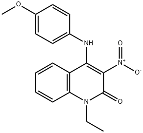 1-ethyl-4-[(4-methoxyphenyl)amino]-3-nitroquinolin-2(1H)-one 구조식 이미지