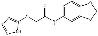 N-(1,3-benzodioxol-5-yl)-2-(1H-1,2,3-triazol-5-ylsulfanyl)acetamide Structure